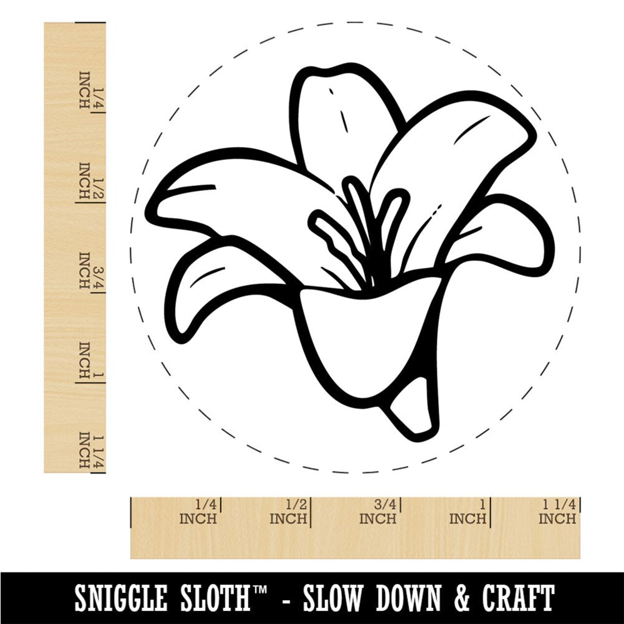 Easter Lily Beautiful Flower Rubber Stamp for Stamping Crafting Planners